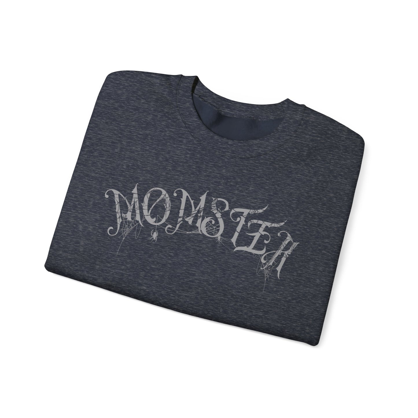 Momster Halloween Sweatshirt | Funny Spooky Mom Crewneck | Cozy Fall Sweater with Spider Webs | Mom Life Halloween Shirt | Gifts for Moms