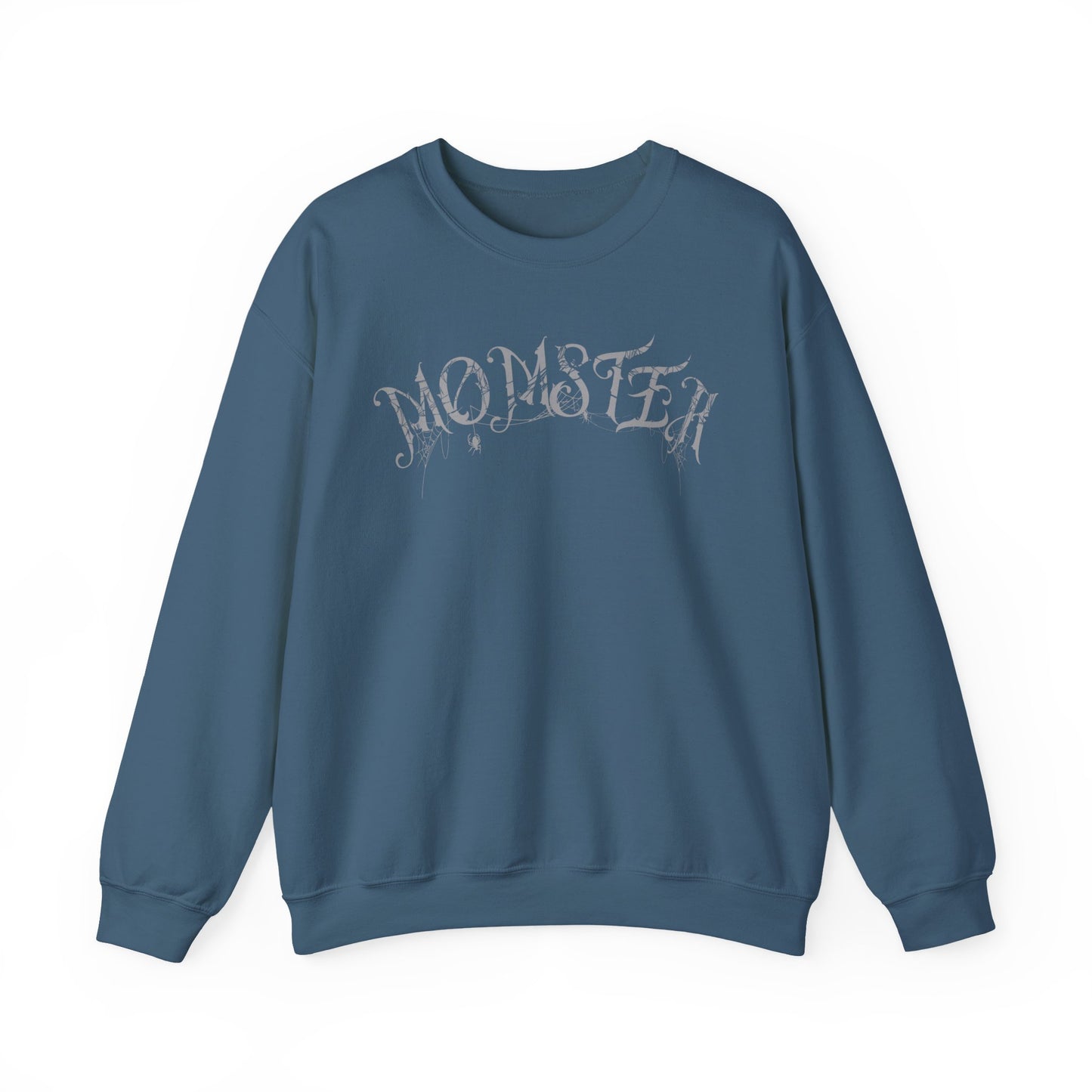 Momster Halloween Sweatshirt | Funny Spooky Mom Crewneck | Cozy Fall Sweater with Spider Webs | Mom Life Halloween Shirt | Gifts for Moms