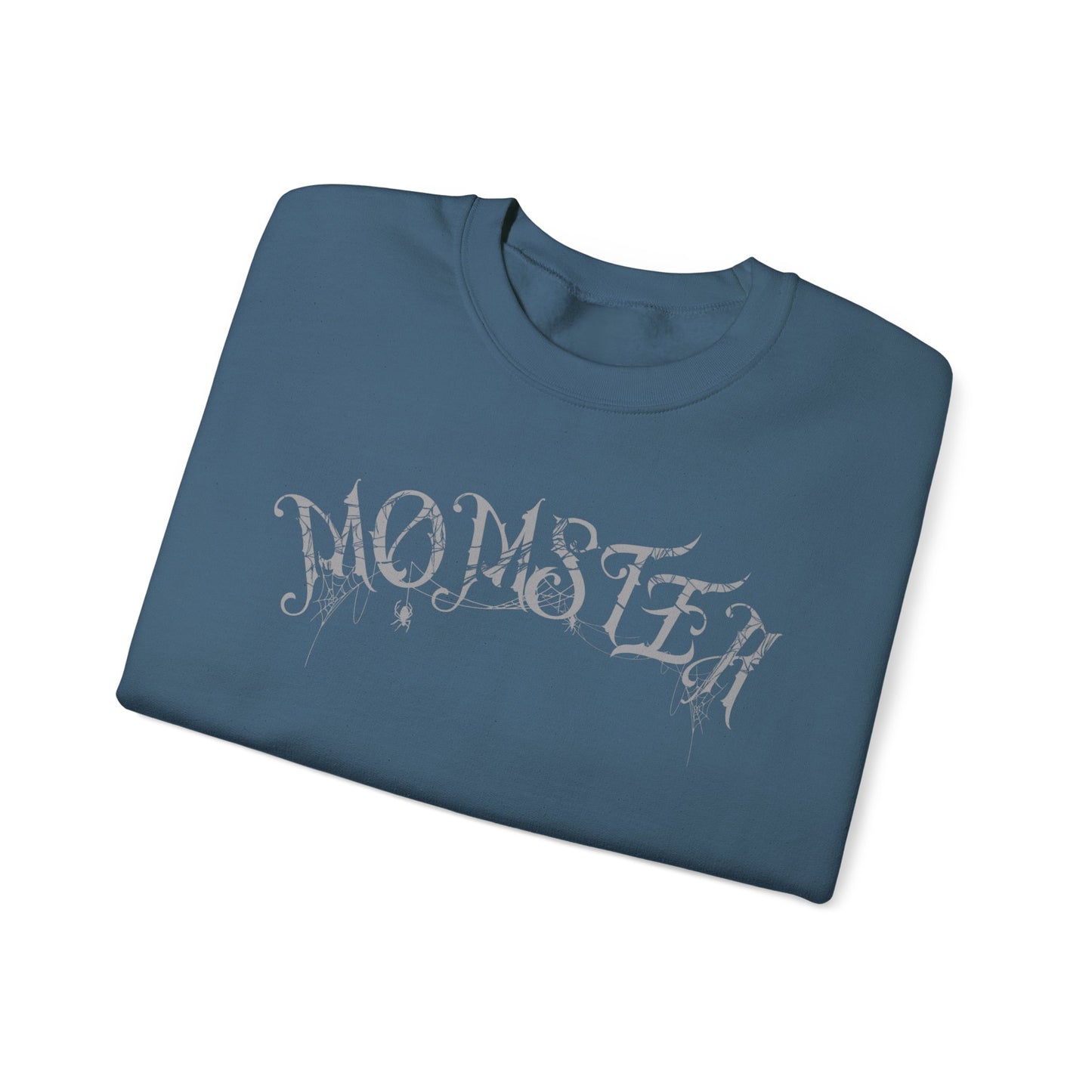 Momster Halloween Sweatshirt | Funny Spooky Mom Crewneck | Cozy Fall Sweater with Spider Webs | Mom Life Halloween Shirt | Gifts for Moms