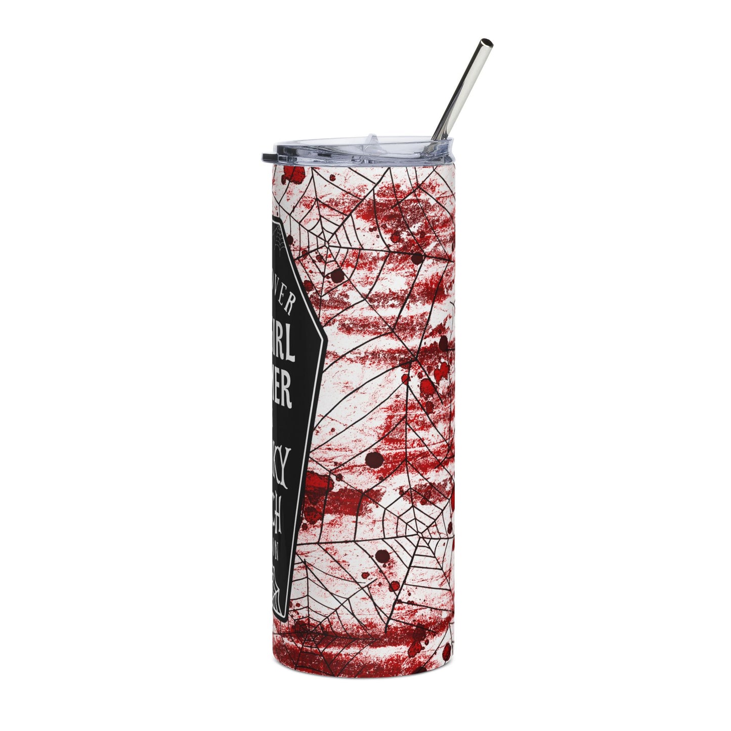 20oz Spooky Bitch Season Tumbler β Move Over Hot Girl Summer β Funny Halloween Cup with Lid & Straw β Stainless Steel Coffee & Wine Travel Mug