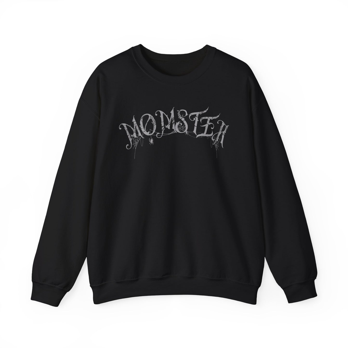 Momster Halloween Sweatshirt | Funny Spooky Mom Crewneck | Cozy Fall Sweater with Spider Webs | Mom Life Halloween Shirt | Gifts for Moms