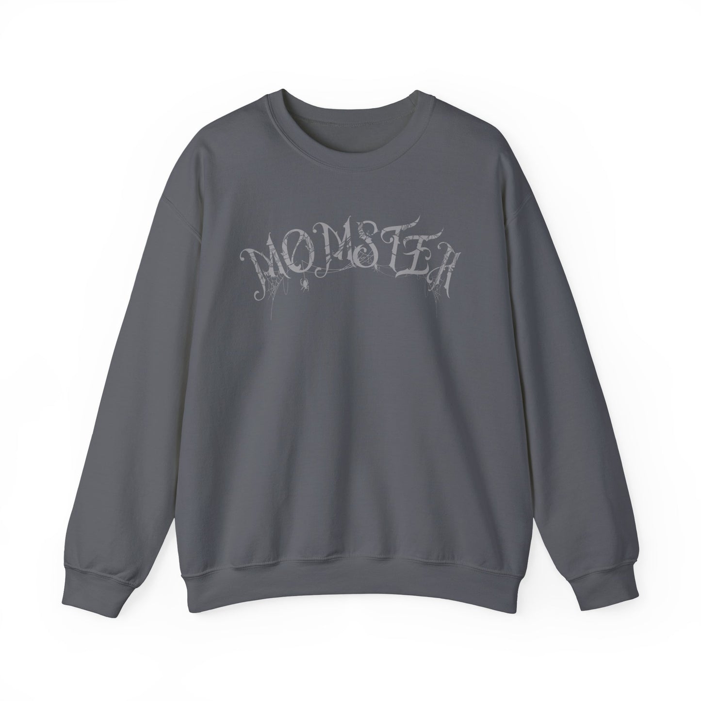 Momster Halloween Sweatshirt | Funny Spooky Mom Crewneck | Cozy Fall Sweater with Spider Webs | Mom Life Halloween Shirt | Gifts for Moms