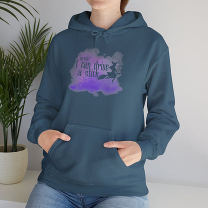 “Yeah I Can Drive a Stick”  | Witchy Halloween Hoodie – Funny Sweatshirt | Purple Halloween | Cute Outfit