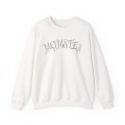 Momster Halloween Sweatshirt | Funny Spooky Mom Crewneck | Cozy Fall Sweater with Spider Webs | Mom Life Halloween Shirt | Gifts for Moms

