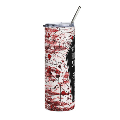 20oz Spooky Bitch Season Tumbler – Move Over Hot Girl Summer – Funny Halloween Cup with Lid & Straw – Stainless Steel Coffee & Wine Travel Mug