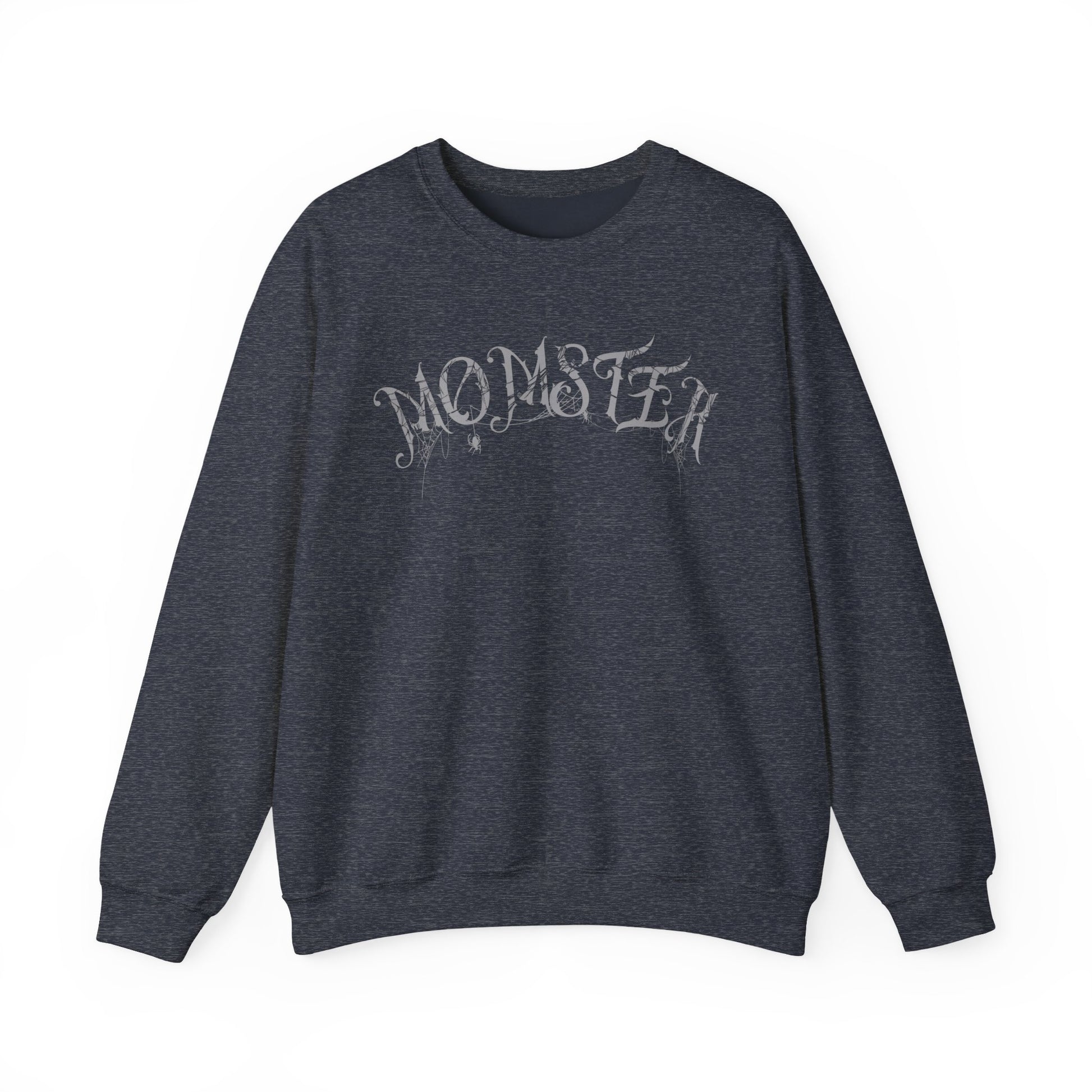 Momster Halloween Sweatshirt | Funny Spooky Mom Crewneck | Cozy Fall Sweater with Spider Webs | Mom Life Halloween Shirt | Gifts for Moms

