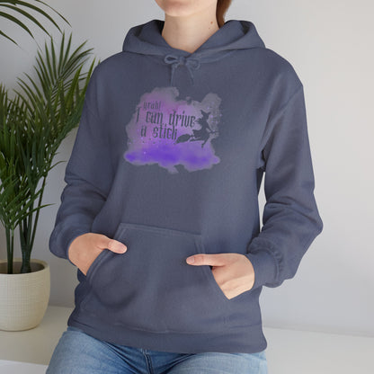 “Yeah I Can Drive a Stick”  | Witchy Halloween Hoodie – Funny Sweatshirt | Purple Halloween | Cute Outfit