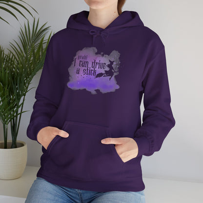 “Yeah I Can Drive a Stick”  | Witchy Halloween Hoodie – Funny Sweatshirt | Purple Halloween | Cute Outfit