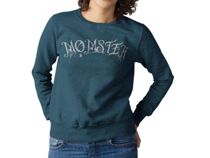Momster Halloween Sweatshirt | Funny Spooky Mom Crewneck | Cozy Fall Sweater with Spider Webs | Mom Life Halloween Shirt | Gifts for Moms