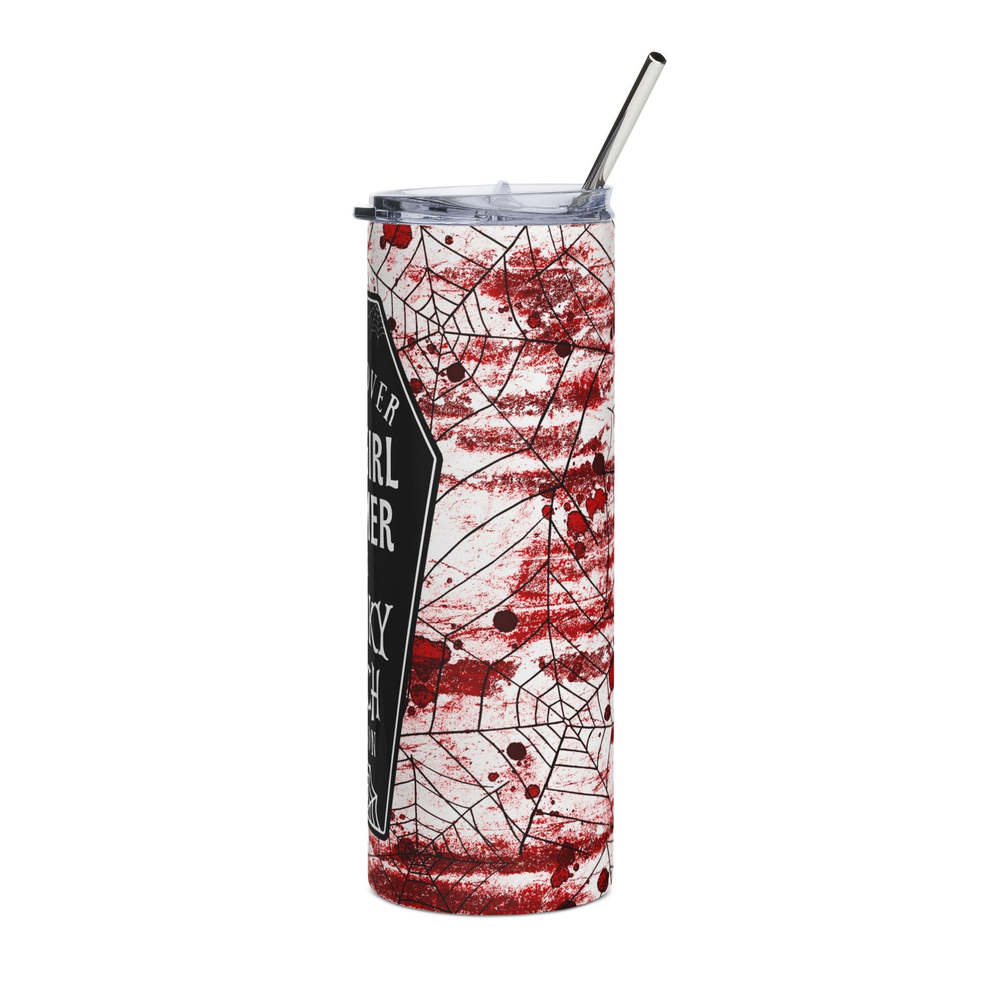 20oz Spooky Bitch Season Tumbler – Move Over Hot Girl Summer – Funny Halloween Cup with Lid & Straw – Stainless Steel Coffee & Wine Travel Mug