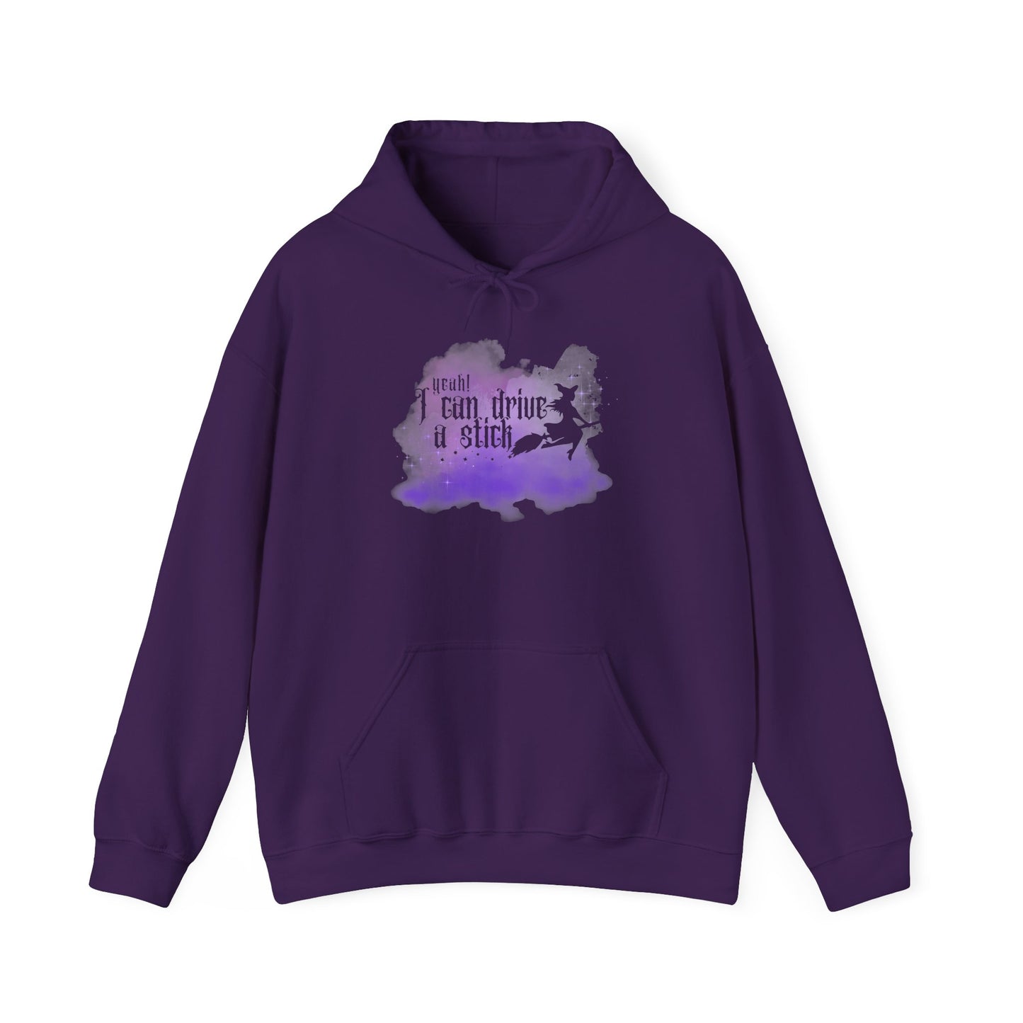 “Yeah I Can Drive a Stick”  | Witchy Halloween Hoodie – Funny Sweatshirt | Purple Halloween | Cute Outfit