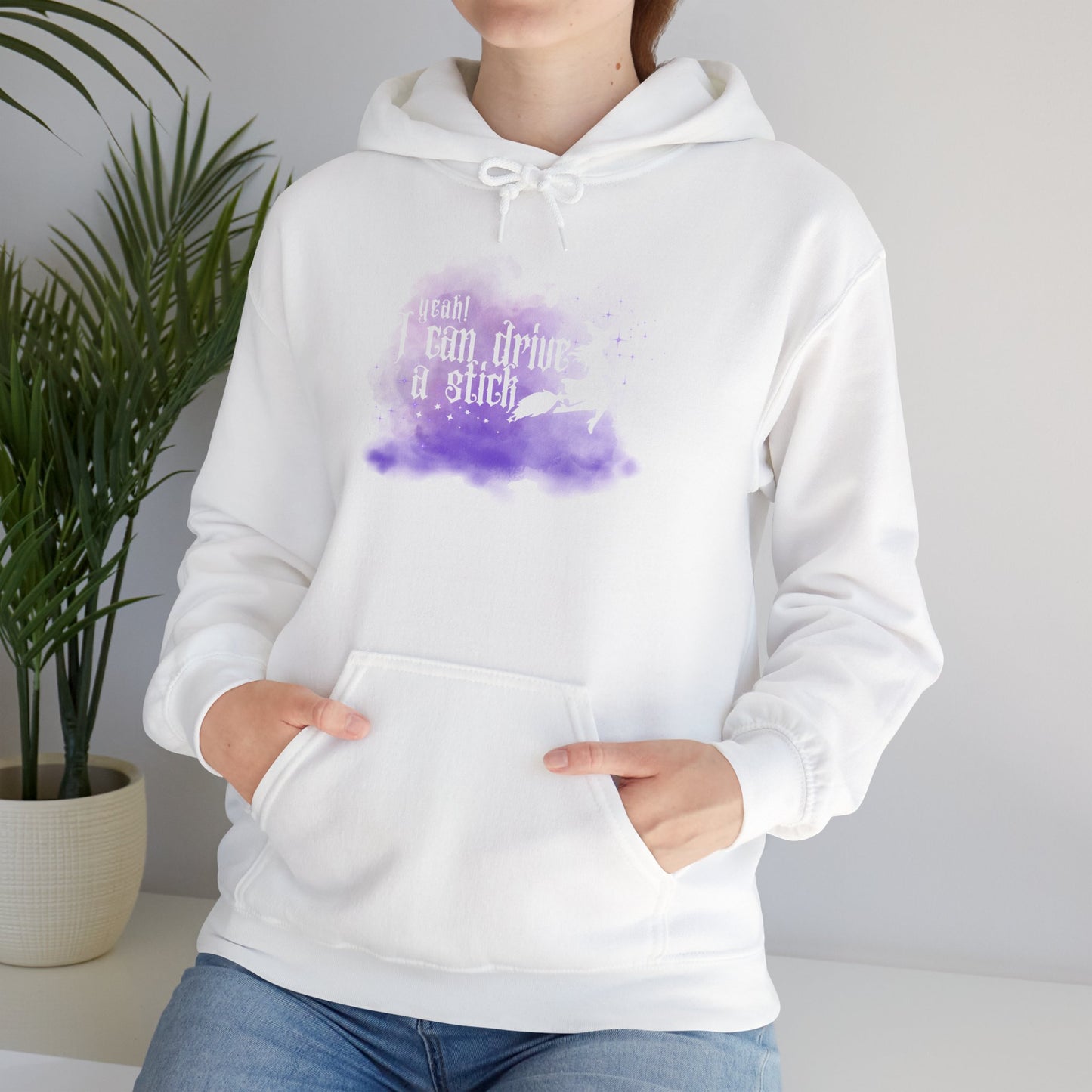“Yeah I Can Drive a Stick”  | Witchy Halloween Hoodie – Funny Sweatshirt | Purple Halloween | Cute Outfit
