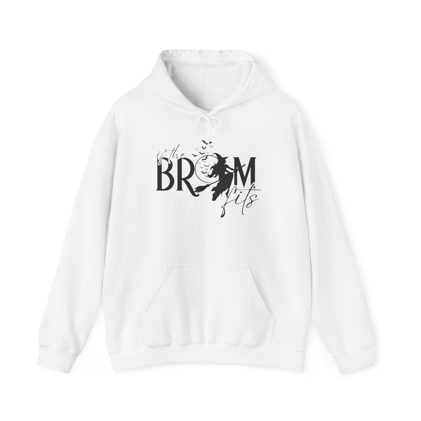 If the Broom Fits Hoodie – Funny Halloween Witch Sweatshirt for Women – Cozy Fall Hoodie – Spooky Season Apparel – Unisex Fit – Sizes S-5XL