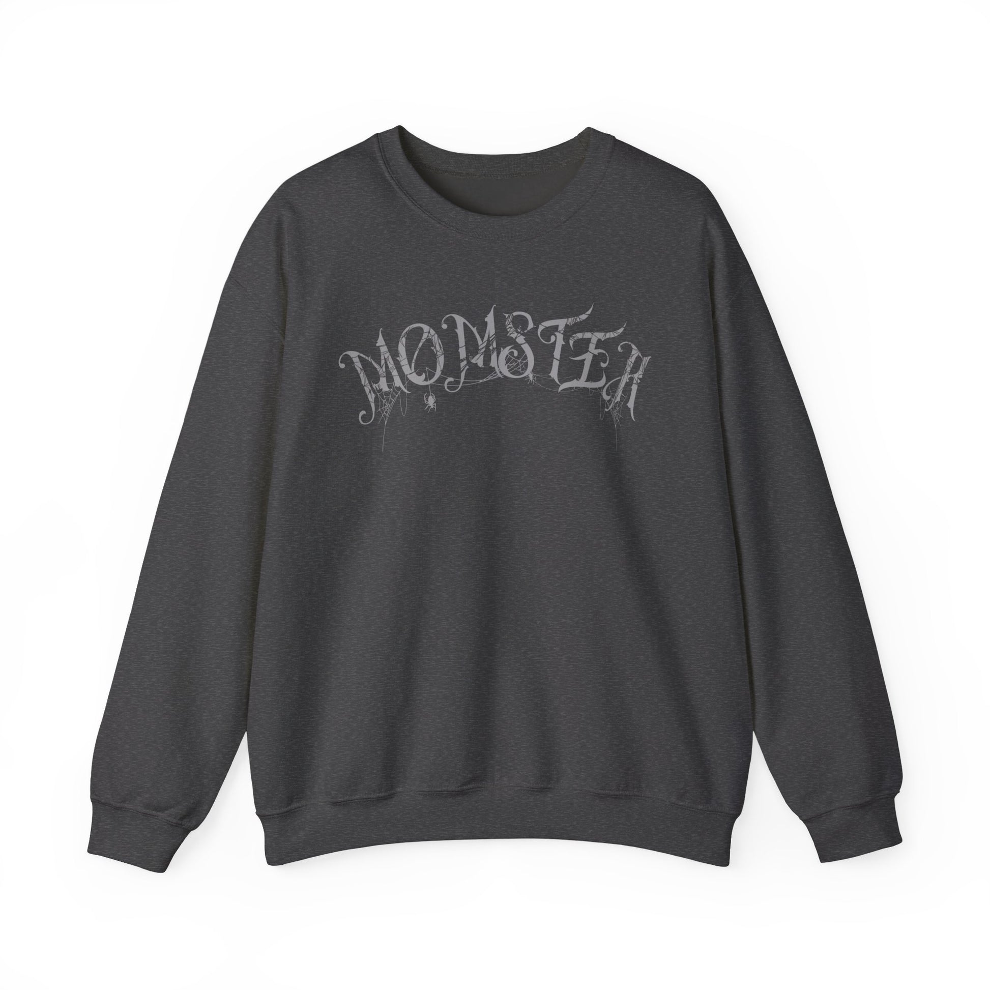 Momster Halloween Sweatshirt | Funny Spooky Mom Crewneck | Cozy Fall Sweater with Spider Webs | Mom Life Halloween Shirt | Gifts for Moms

