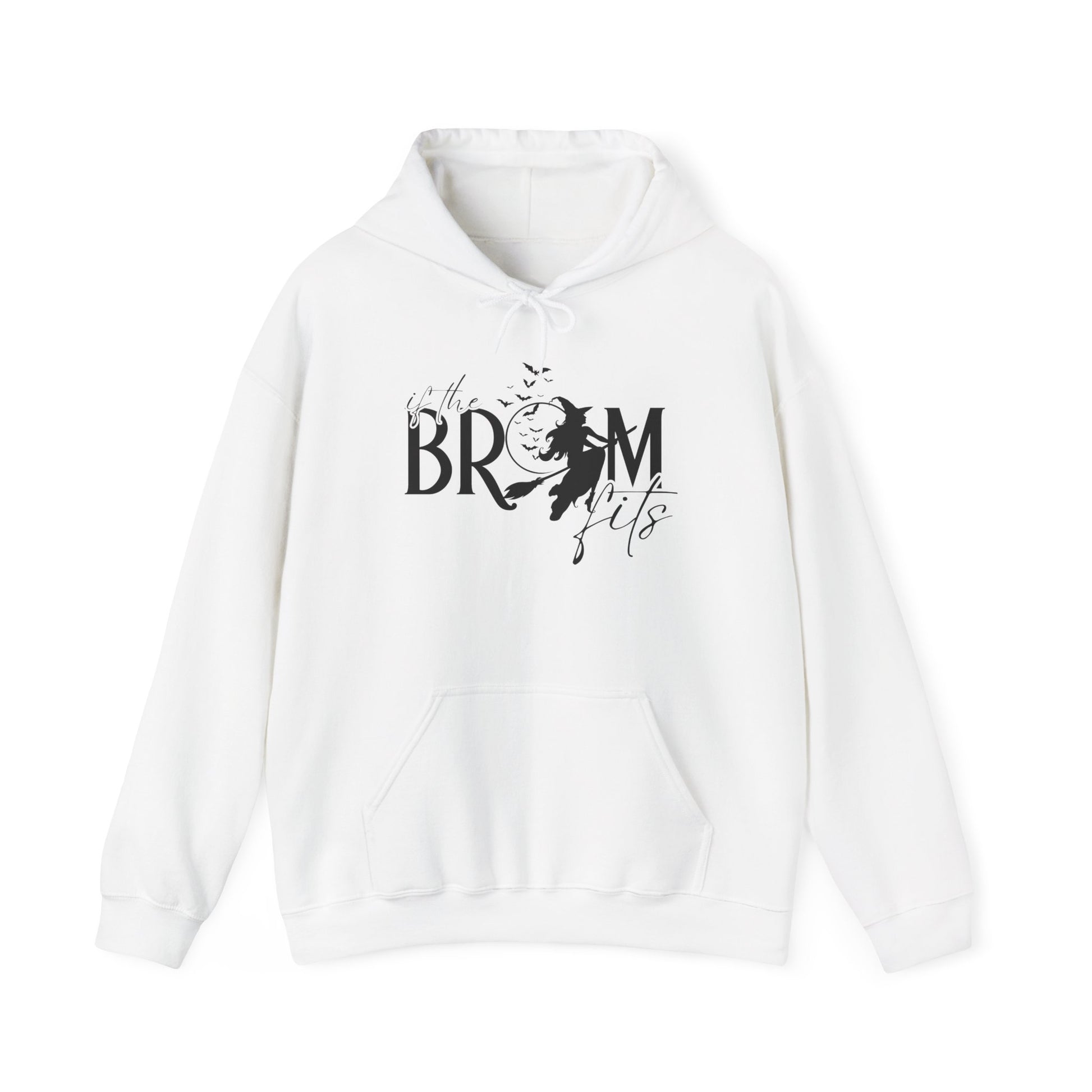 If the Broom Fits Hoodie – Funny Halloween Witch Sweatshirt for Women – Cozy Fall Hoodie – Spooky Season Apparel – Unisex Fit – Sizes S-5XL